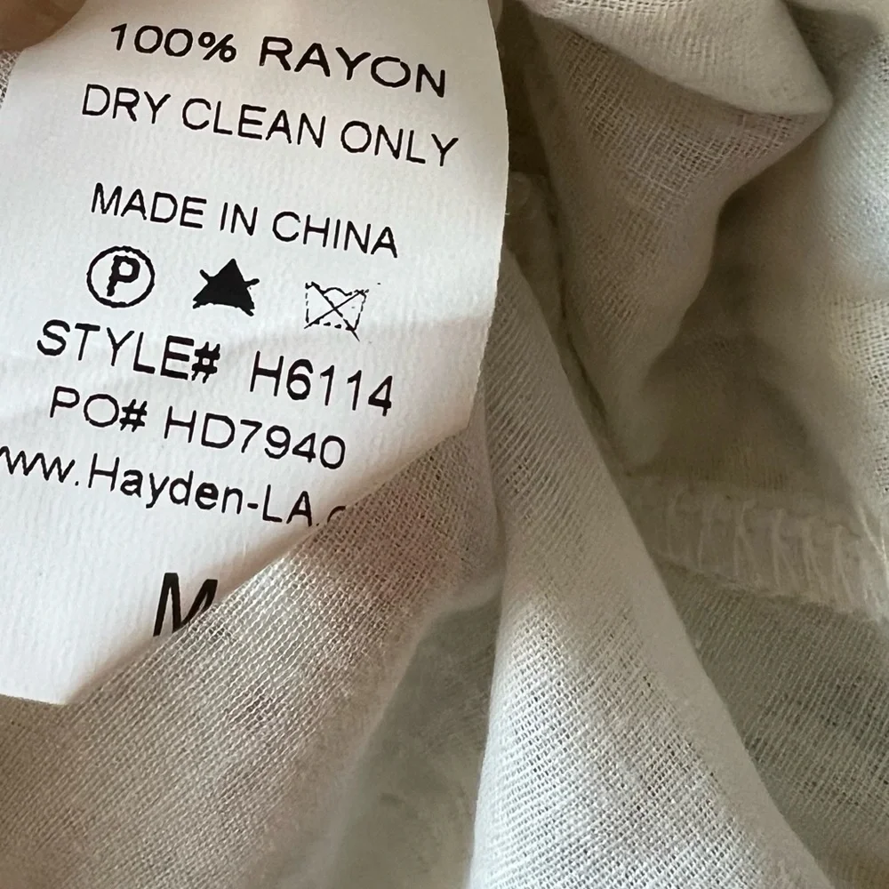 Hayden LA Women's White Green/Red Print Smocked  Back Tunic Sun Mini Dress #1372